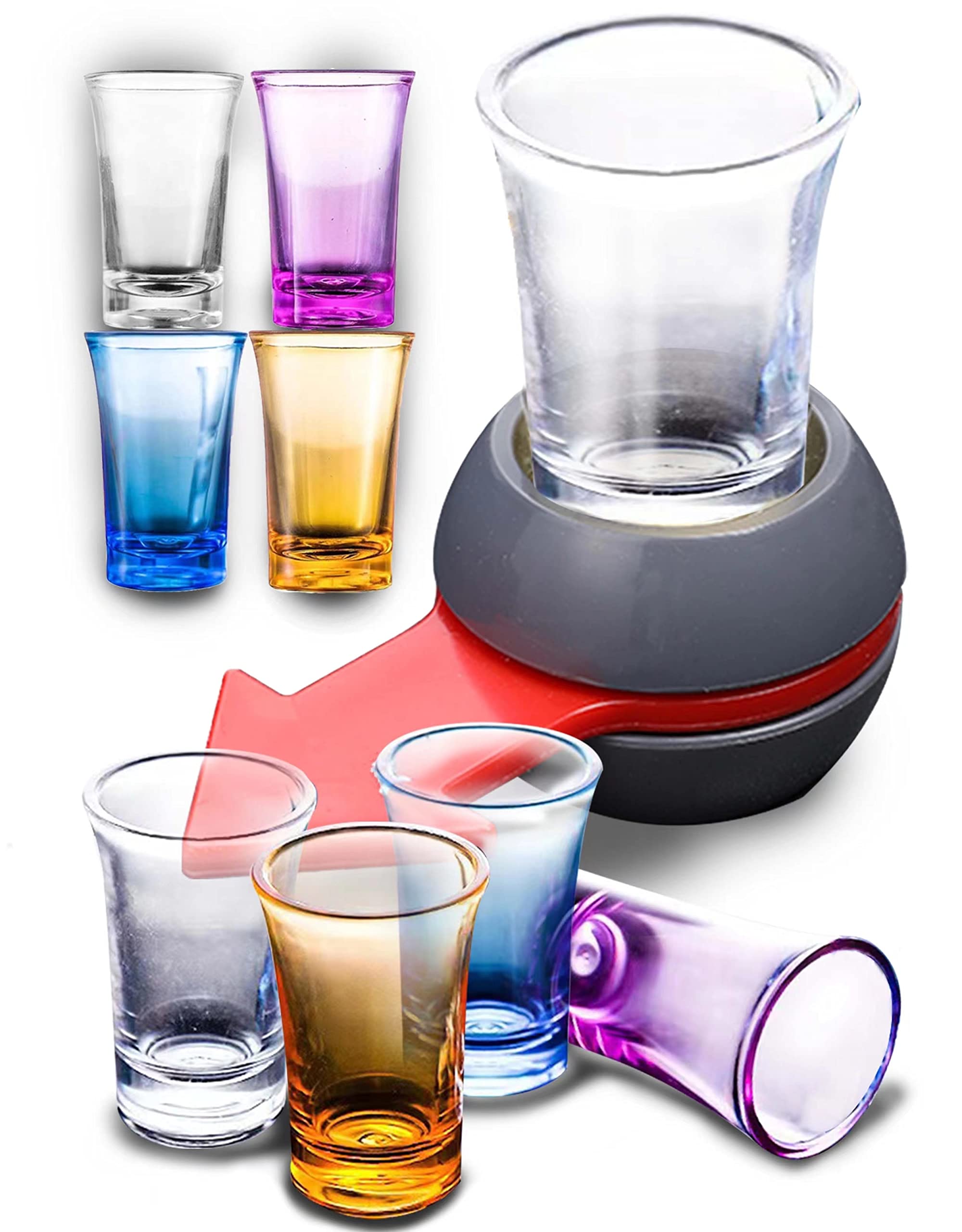 Shot Spinner,Spin The Shot,Shot Glasses,Spin The Bottle,Fun Party Game,Portable