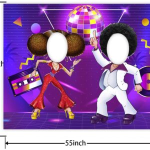 70s Disco Party Banner Pretend Play Party Game Backdrop Retro Disco Ball Theme Decor Decorations for 70's Night Club Neon Dance Party 1970s Disco Fever Party 1st Birthday Party Supplies Background