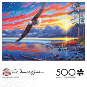 Buffalo Games - Darrel Bush - Spangled Sunset - 500 Piece Jigsaw Puzzle for Adults Challenging Puzzle Perfect for Game Nights - Finished Puzzle Size is 21.25 x 15.00