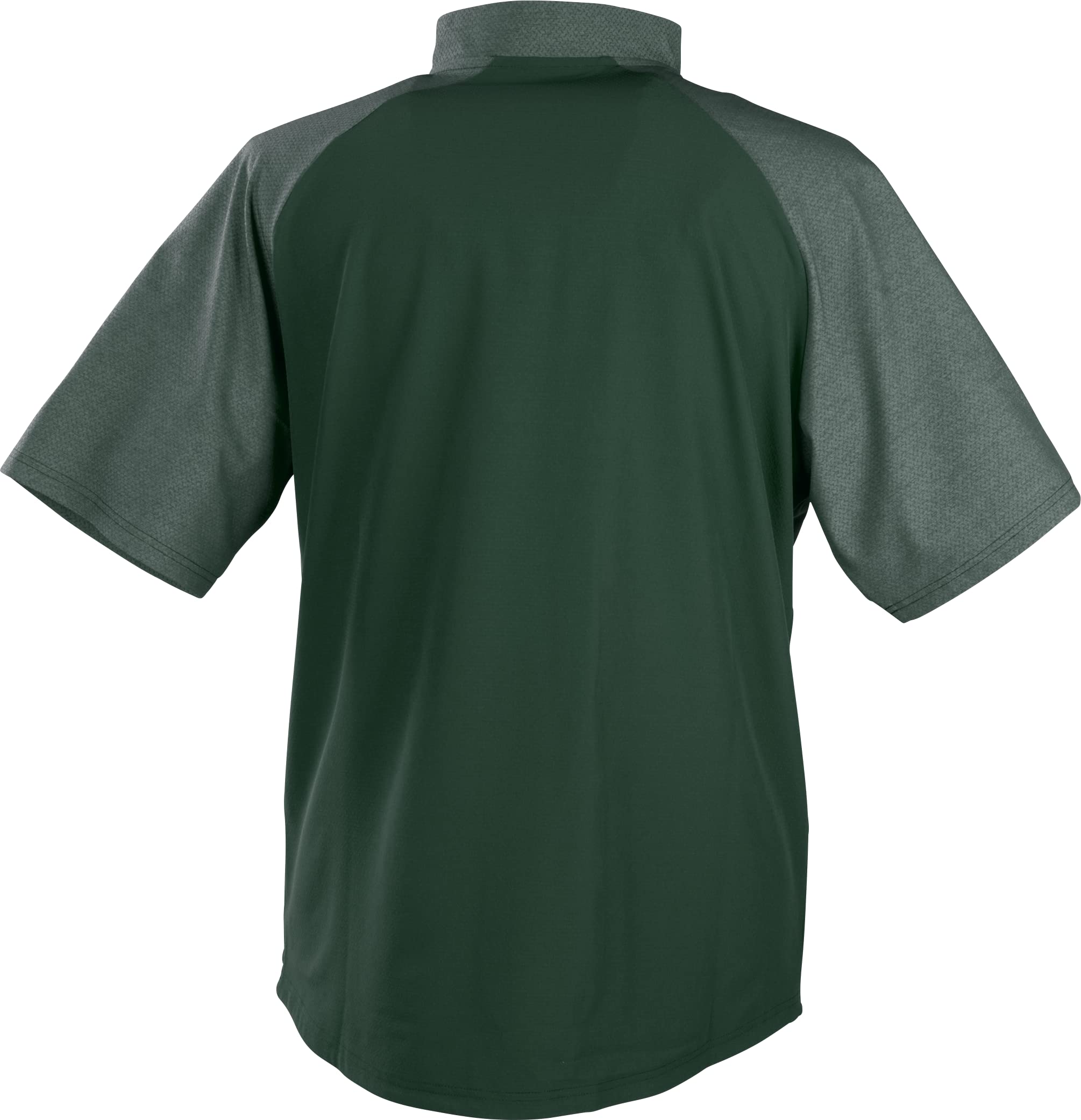 Rawlings Mens Short Sleeve Cage Jacket Shirt, Dark Green, Large US