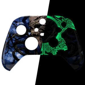 extremerate glow in dark shell for xbox series x & s controller - revitalize your controller - the awakening of the earth lord front housing cover for xbox core controller [control not included]