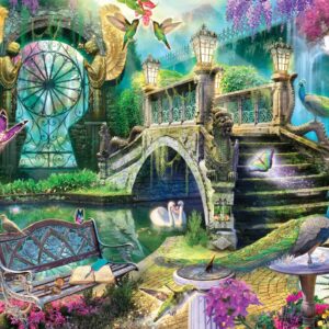 Buffalo Games - Enchanted Garden - 1000 Piece Jigsaw Puzzle for Adults Challenging Puzzle Perfect for Game Nights - 1000 Piece Finished Size is 26.75 x 19.75