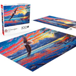 Buffalo Games - Darrel Bush - Spangled Sunset - 500 Piece Jigsaw Puzzle for Adults Challenging Puzzle Perfect for Game Nights - Finished Puzzle Size is 21.25 x 15.00