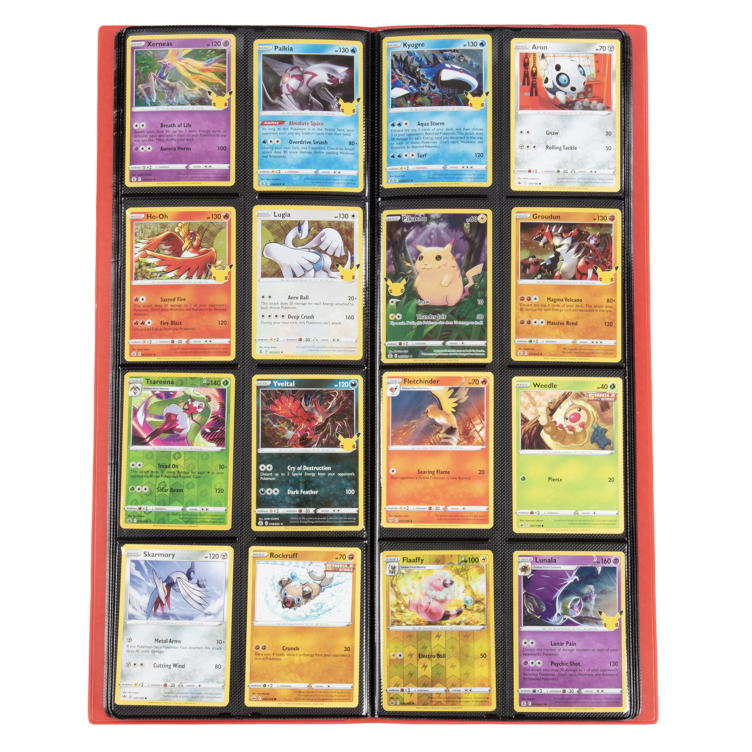 Monster Tower Binder -20 Side Loading Padded Pages that hold 320 cards -Compatible with Yugioh, Magic The Gathering & Pokemon -Unique Trading Card Album with 8 pocket(2 x 4)Configuration -Holofoil Red