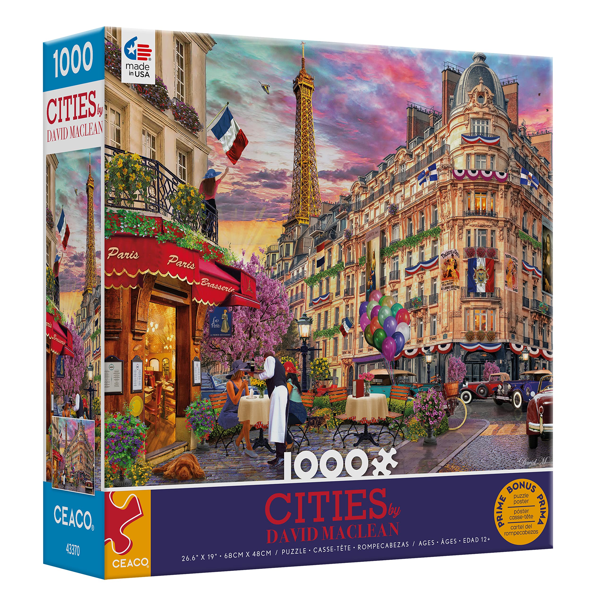 Ceaco - David Maclean - Cities - Bonjour Paris - 1000 Piece Jigsaw Puzzle