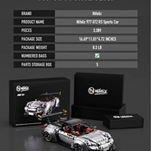 Nifeliz Sports Car 977, GTZ RS Racing Model Toy, Collectible Building Kit for Adults (3,389 Pieces)