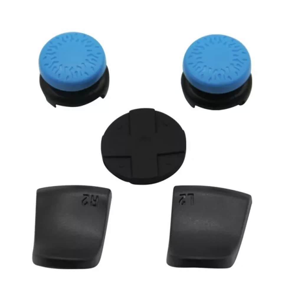 PS5 Controller Increase Button 5 in 1 Set PS5 Game Controller Extension Button PS5 Increase Button Cap Controller Replacement Button Blue