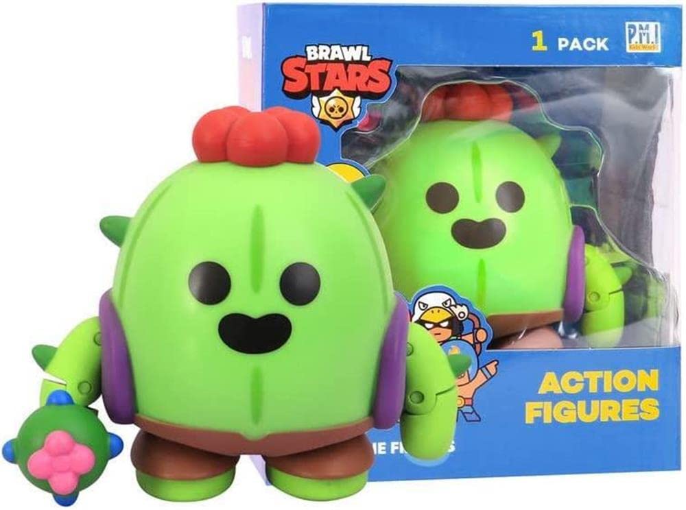 P.M.I. Brawl Stars Action Figure | Spike Cactus Figure | 4.5-Inch-Tall Collectibles | Brawl Stars Toy Figurine| Ofically Licensed Toys, Supercell, Gift for Video Gamer - Articulated Figure