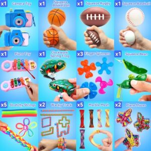 125 Pack Fidget Toys Assortment for Kids 4-8-12,Stress&Anxiety Relief Toys for Party Favors,Treasure Box Fillers,Classroom Prizes Rewards,Carnival,Pinata Stuffers