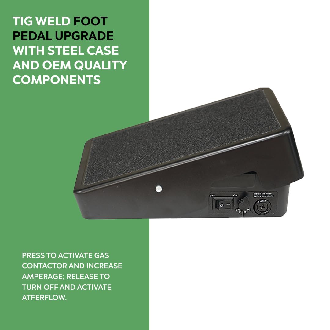 NOVA Welding NOVA Wireless Foot TIG Pedal, Compatible with Miller and Hobart welders, 14-pin (NVA-WL-FP200)