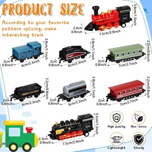 Hanaive 2 Sets Train Toys Small Alloy Retro Steam Train Simulation Steam Toys Train Pull Back Train Model Diecast Locomotive for Boys Girls Christmas Birthday Party Favor Classroom School Reward Gifts