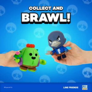 P.M.I. Brawl Stars Action Figure | Crow Figure | 4.5-Inch-Tall Collectibles | Brawl Stars Toy Figurine| Ofically Licensed Toys, Supercell, Gift for Video Gamer - Articulated Figure