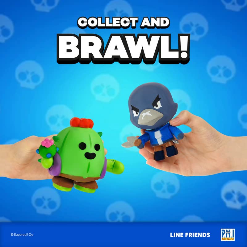 P.M.I. Brawl Stars Action Figure | Crow Figure | 4.5-Inch-Tall Collectibles | Brawl Stars Toy Figurine| Ofically Licensed Toys, Supercell, Gift for Video Gamer - Articulated Figure