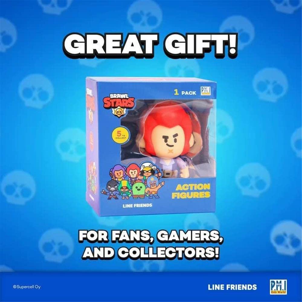 P.M.I. Brawl Stars Action Figure | Colt Figure | 4.5-Inch-Tall Collectibles | Brawl Stars Toy Figurine| Ofically Licensed Toys, Supercell, Gift for Video Gamer - Articulated Figure