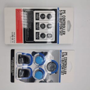 PS5 Controller Increase Button 5 in 1 Set PS5 Game Controller Extension Button PS5 Increase Button Cap Controller Replacement Button Blue