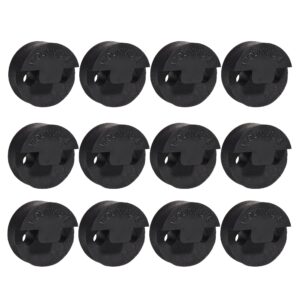 12 Pack Violin Mute Small Viola Mute, Practice Mute Silencer, Round Tourte Style, Black Rubber