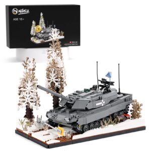 Nifeliz Leopard II A7, Technical Tank Building Set, WW2 Military Model Toy for Adults (1,324 Pieces)