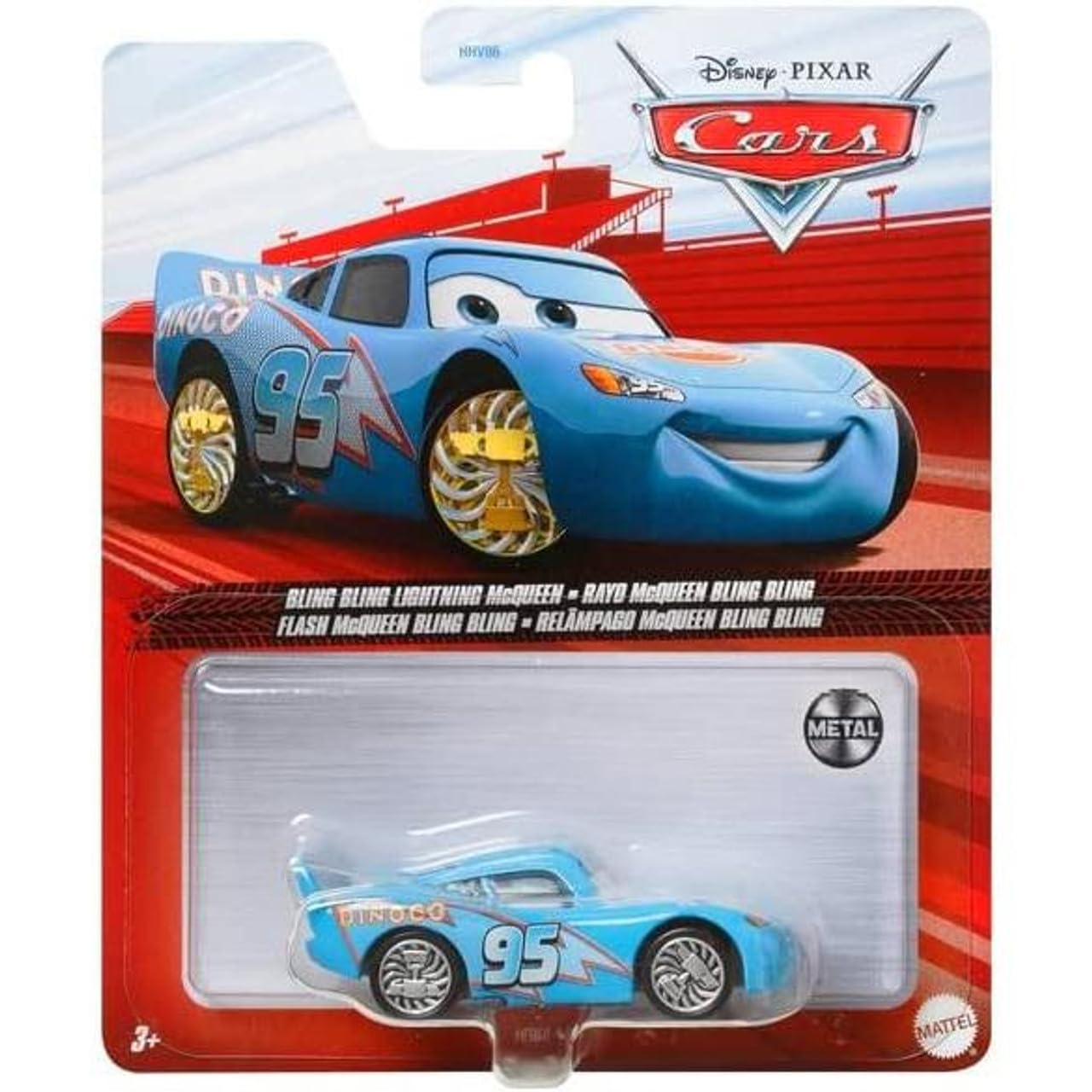 Disney Pixar Cars Bling Bling Lightning McQueen - Metal Series 1:55 Scale