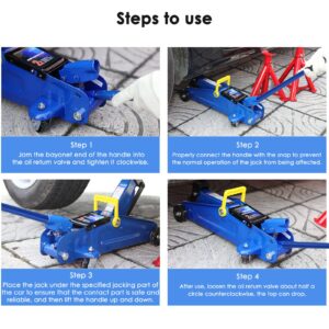 XMJY 2 Ton Jack Handle Replacement—Horizontal Hydraulic Pole Jack Stands Automotive Car Jack Accessories(Blue)