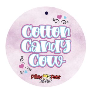 Pillow Pets Sweet Scented Cotton Candy Cow Peewee 11"