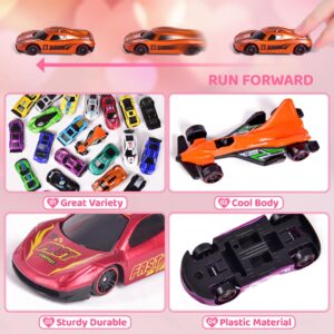 FUN LITTLE TOYS 28 Pieces Race Car Valentines Day Gifts Valentine's Day Cards for Kids, Greeting Cards with Cars Toys for Boys Classroom School Exchange Prize Party Favor Supplies