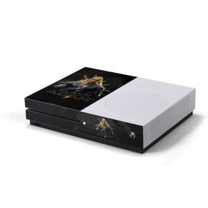 skinit decal gaming skin compatible with xbox one s console - officially licensed warner bros dc black adam design