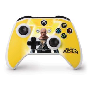 skinit decal gaming skin compatible with xbox one s controller - officially licensed warner bros black adam design