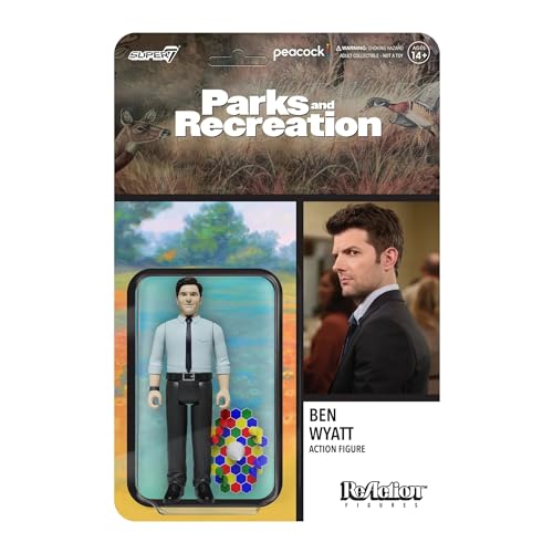 Super7 Parks and Recreation Ben Wyatt - 3.75" Parks and Rec Action Figure with Accessory Classic TV Show Collectibles and Pop Culture Toys