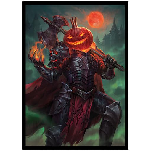 Fantasy North - The Pumpkin King - 100 Smooth Matte TCG Trading Card Sleeves - Fits Magic MTG Commander Pokemon and Other Card Games - Playing Card Sleeves