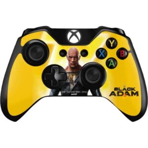 skinit decal gaming skin compatible with xbox one controller - officially licensed warner bros black adam design