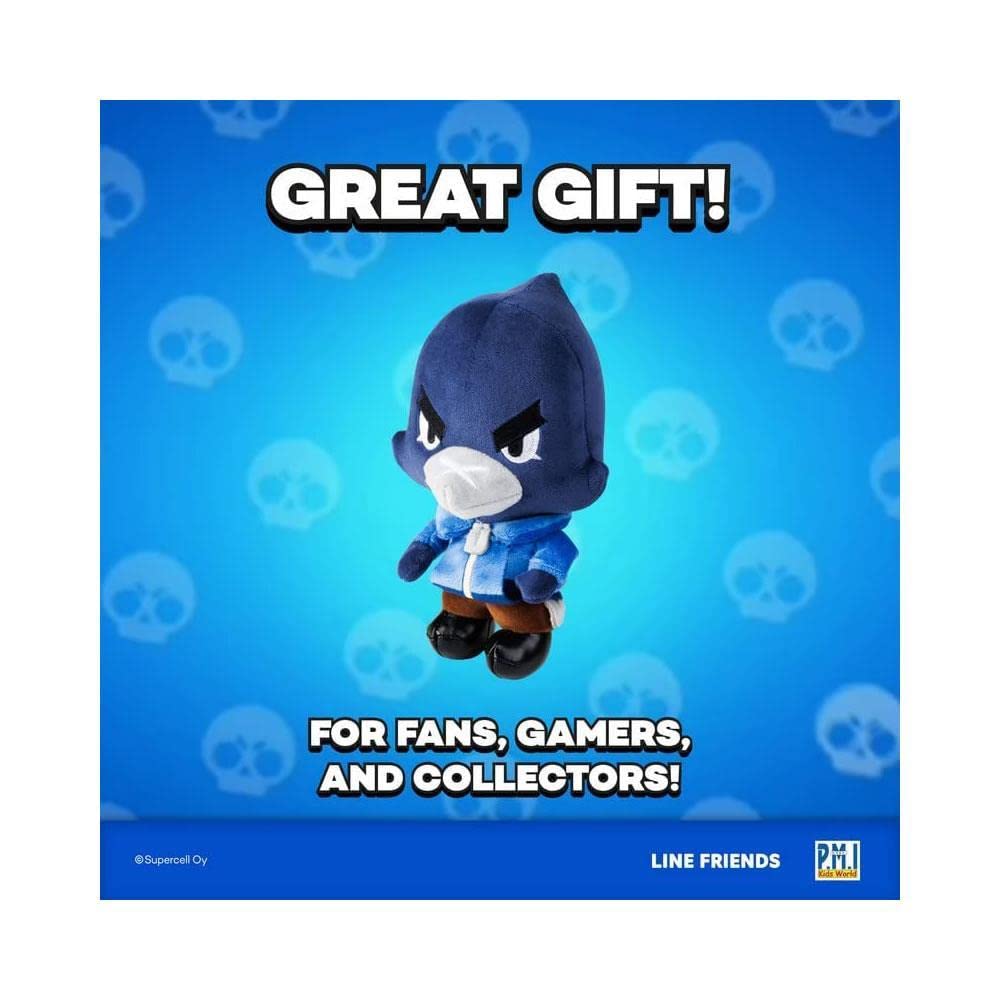 Brawl Stars Plush Buddies | 7-Inch-Tall Collectibles | Brawl Stars Plush Toy Doll | Crow Plush| Brawl Stars Licensed Toy Plush