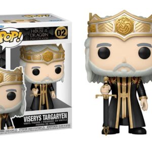 POP House of Dragon - Viserys Targaryen Funko Vinyl Figure (Bundled with Compatible Box Protector Case), Multicolored, 3.75 inches