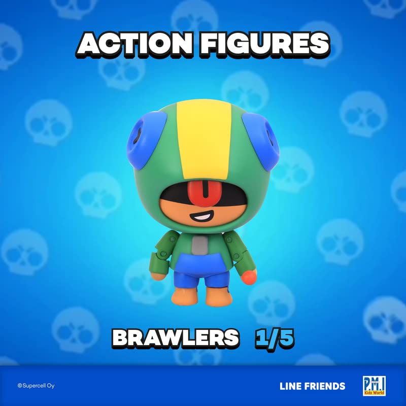 P.M.I. Brawl Stars 4.5" Leon with Lollipop Action Figure - Officially Licensed, Articulated, Gift for Gamers