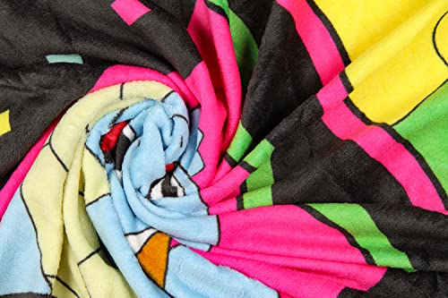 Northwest Pokemon 90's Character Box Design Gaming Plush Throw Blanket 46' x 60'