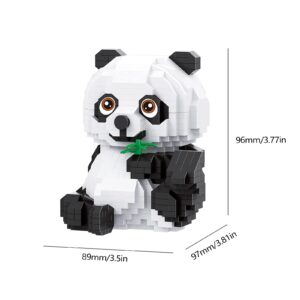 Larcele Micro Building Blocks Set, DIY Mini 3D Building Toy Bricks,820 Pieces KLJM-08 (Panda)