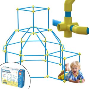 fortstix kids fort building kit - 180 pcs fort kits for kids indoor and outdoor - creative learning fort building stem toys kit for kids ages 4 & up - ultimate construction fort builder kit