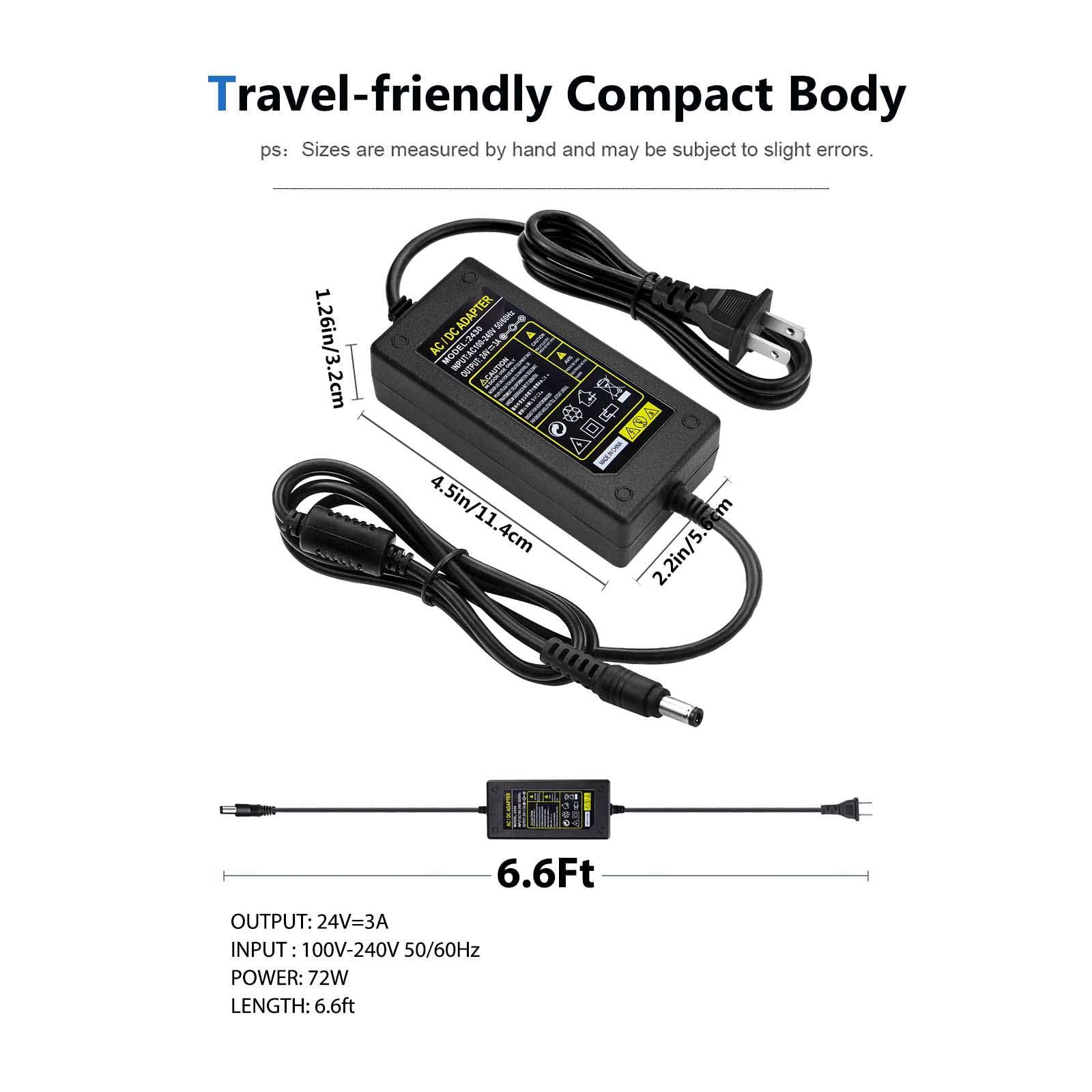 24V AC DC Adapter Charger for Logitech G25 G27 G920 G923 G940 Logitech Racing Steering Wheel APD DA-42H24 AD10110LF 190211-0010 190211-A030 PS3 Xbox 360 GT Replacement Power Supply Cord Cable