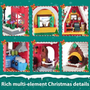 GEVINST Christmas House Building Blocks Set, with LED Light, Small Christmas Tree, Advent Calendar 2024 Gingerbread House Toy for Boys & Girls and Adults (1301 Pieces)