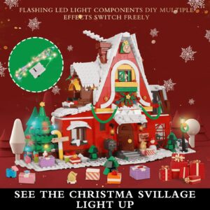 GEVINST Christmas House Building Blocks Set, with LED Light, Small Christmas Tree, Advent Calendar 2024 Gingerbread House Toy for Boys & Girls and Adults (1301 Pieces)