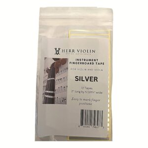 herr violin, instrument fingerboard tape for violin and viola, string instrument fingerboard tapes, note positioning tape, sliver