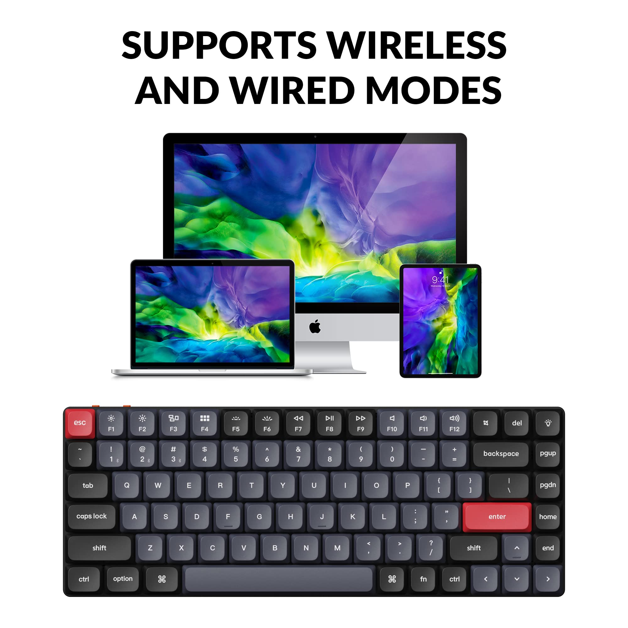 Keychron K3 Pro Wireless Custom Mechanical Keyboard, 75% Layout QMK/VIA Programmable Bluetooth/Wired RGB Ultra-Slim with Hot-swappable Gateron Low-Profile Brown Compatible with Mac Windows Linux