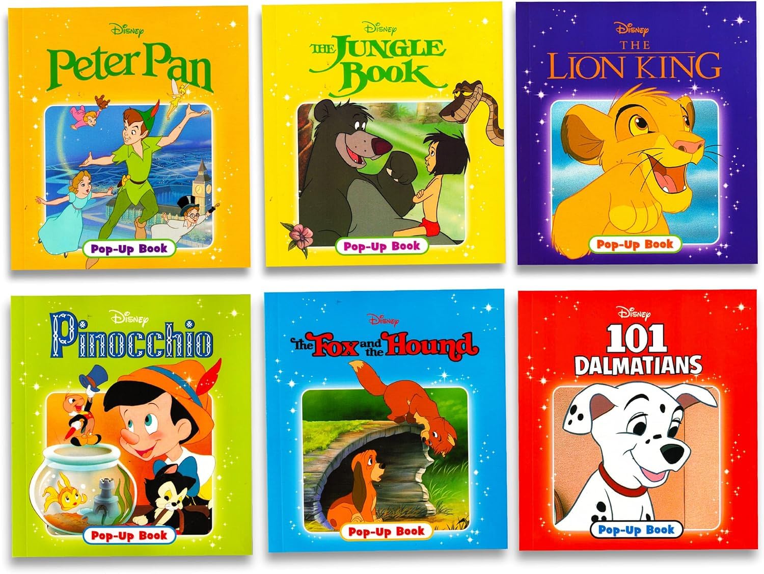 Disney Storybooks Set for Toddlers, Kids - Bundle of 14 Disney and Pixar Books for Boys, Girls Featuring Cars, Bambi, Toy Story, Dumbo, and More (8 Disney Storybooks, 6 Pixar Pop Up Books)