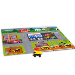 Tonka Truck Mega Mat with Vehicle Set for Kids - Bundle with Tonka Truck Playmat with Vehicle, Bonus Stickers and More | Tonka Toys for Boys 3-5