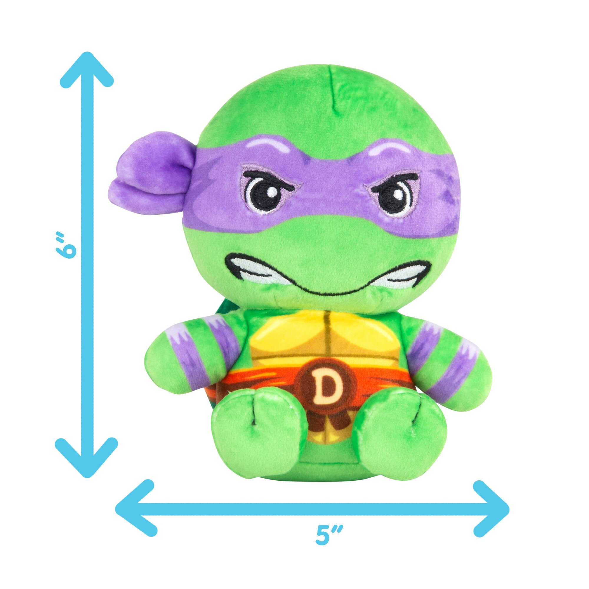 Club Mocchi-Mocchi- Teenage Mutant Ninja Turtles Plush - TMNT Donatello Plushie - Ninja Turtle Stuffed Animal Toys and Room Decor - Plush Collectible TMNT Figures - 6 inch