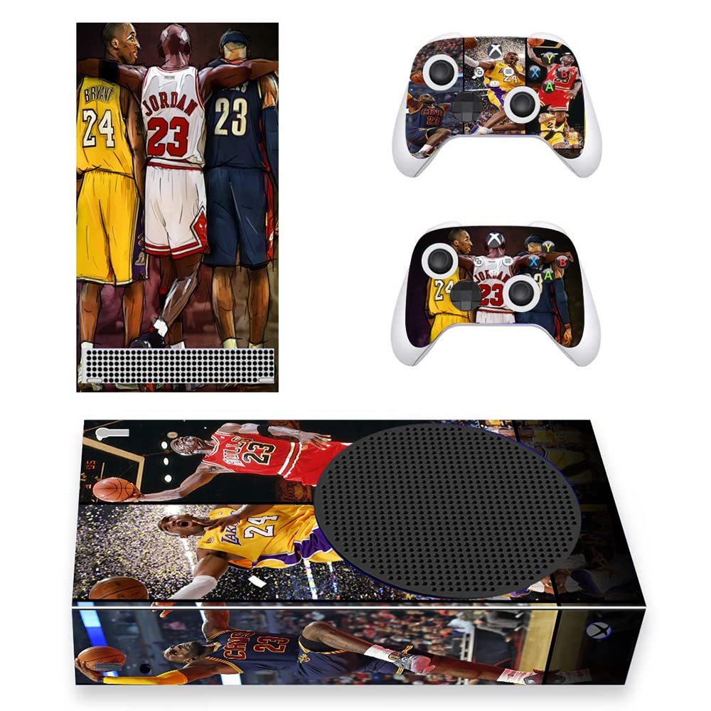 Vanknight Xbox Series S Slim Console Controllers Basketball Goat Skin Decals Vinyl Stickers Wrap for Xbox Series S Console