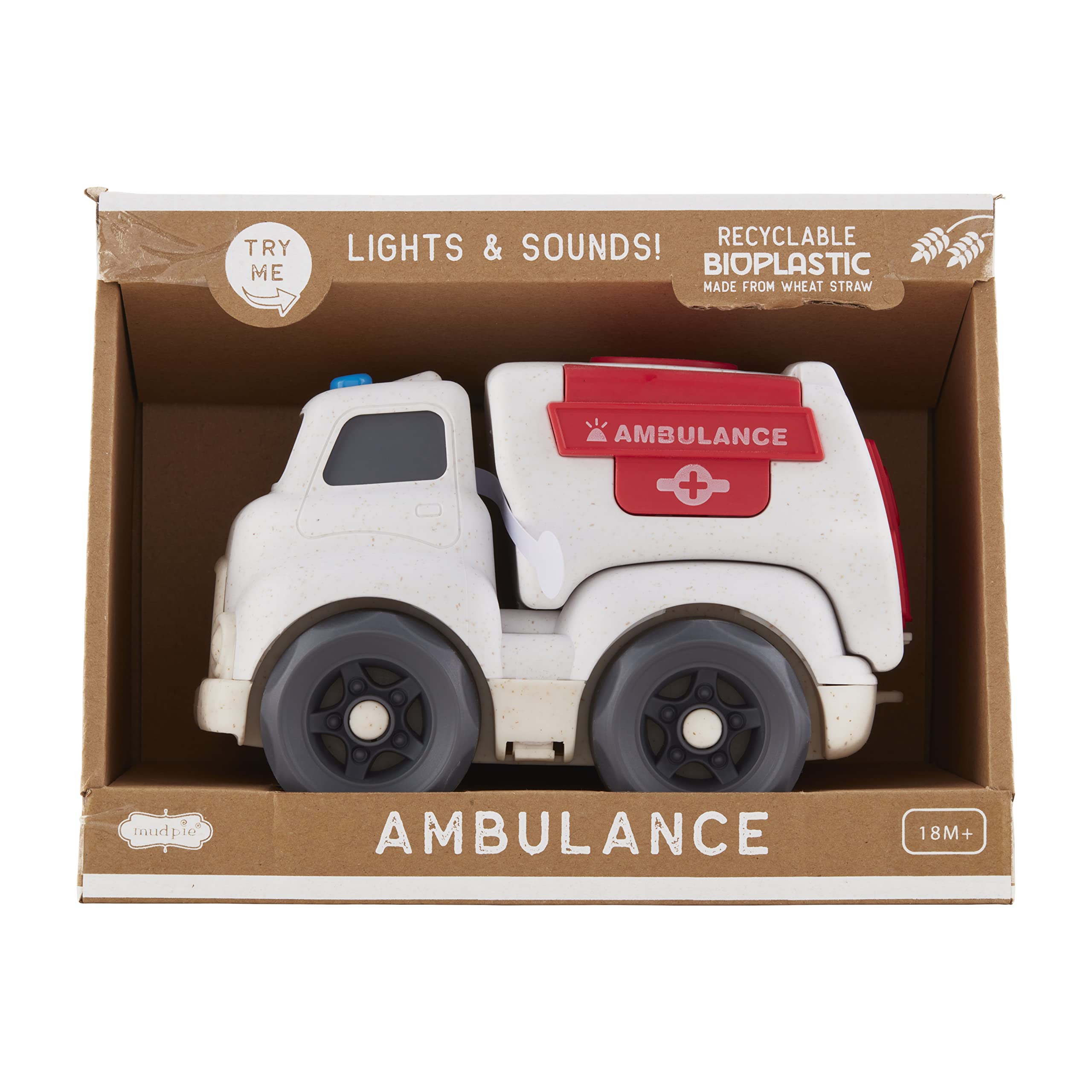 Mud Pie Children's Emergency Toy Vehicle, Ambulance