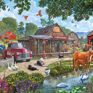 White Mountain - Rustic General Store, 1000 Piece Jigsaw Puzzle, Classic Puzzle, Farm Puzzle