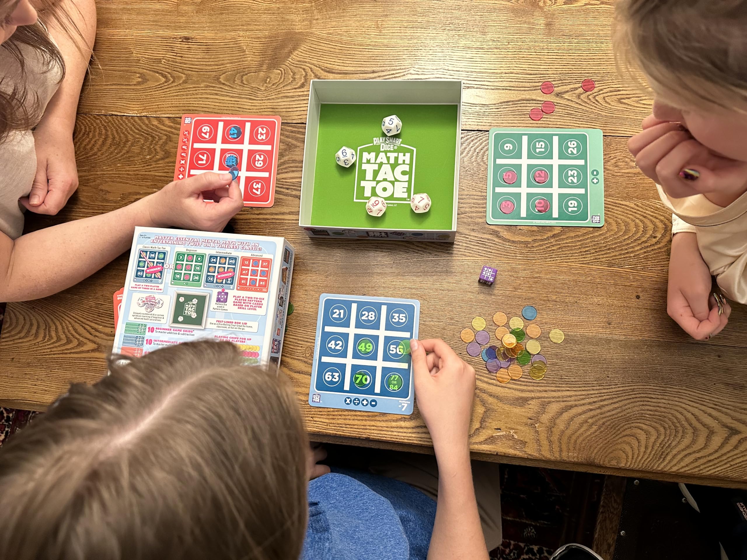 Semper Smart Games PlaySmart Dice Math-Tac-Toe: Get Sharp on Mental Math with a Fun New Twist on a Timeless Classic! Multiple Skill-leveled Math Bingo Made Fun for 8 and up!