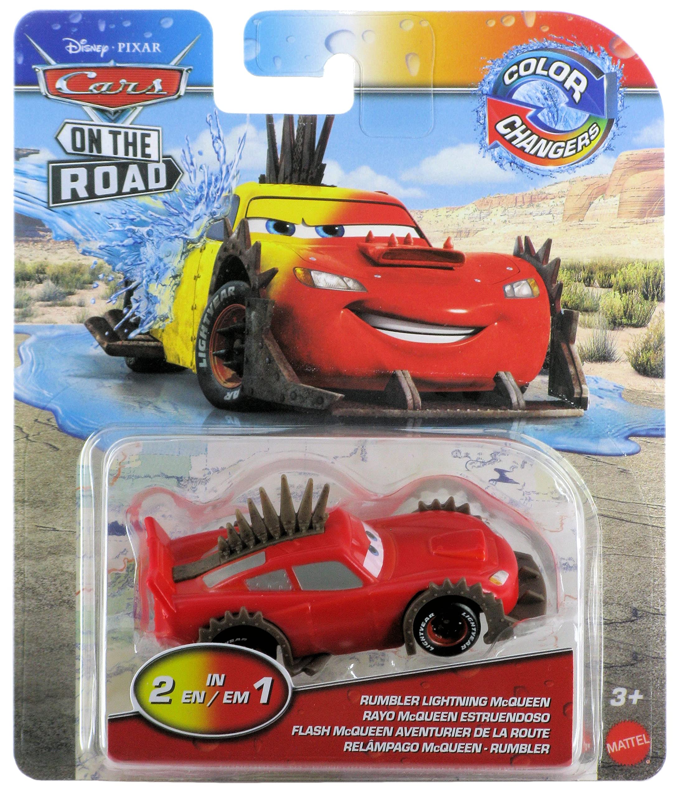 Disney Cars Toys Disney Cars Color Changers 2022 On The Road Rumbler Lightning McQueen