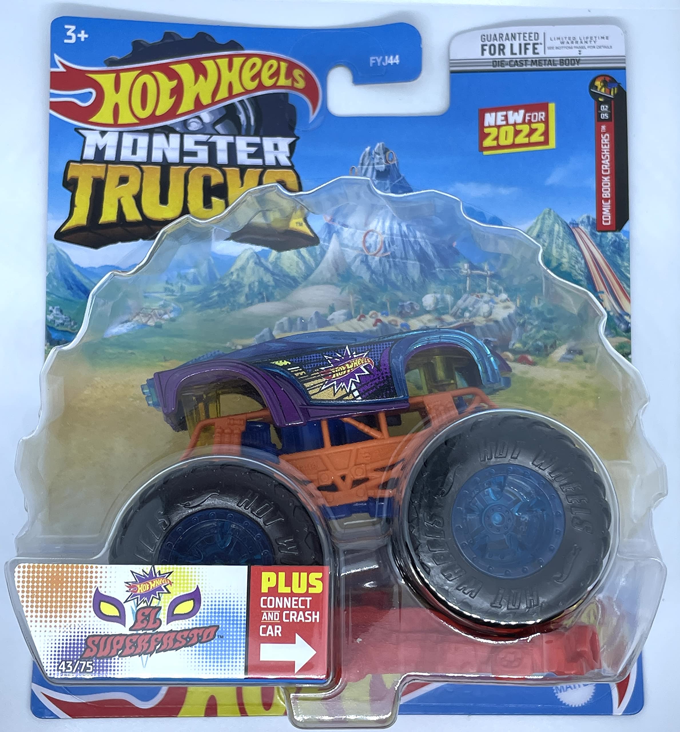 Hot Wheels 2022 - Monster Trucks - EL SUPERFASTO - Comic Book Crashers - 43/75